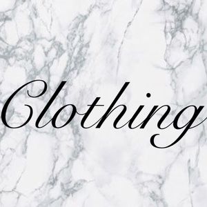 Clothing listed below